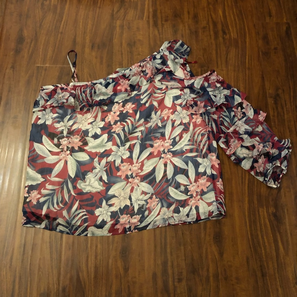 Floral One Shoulder Top
